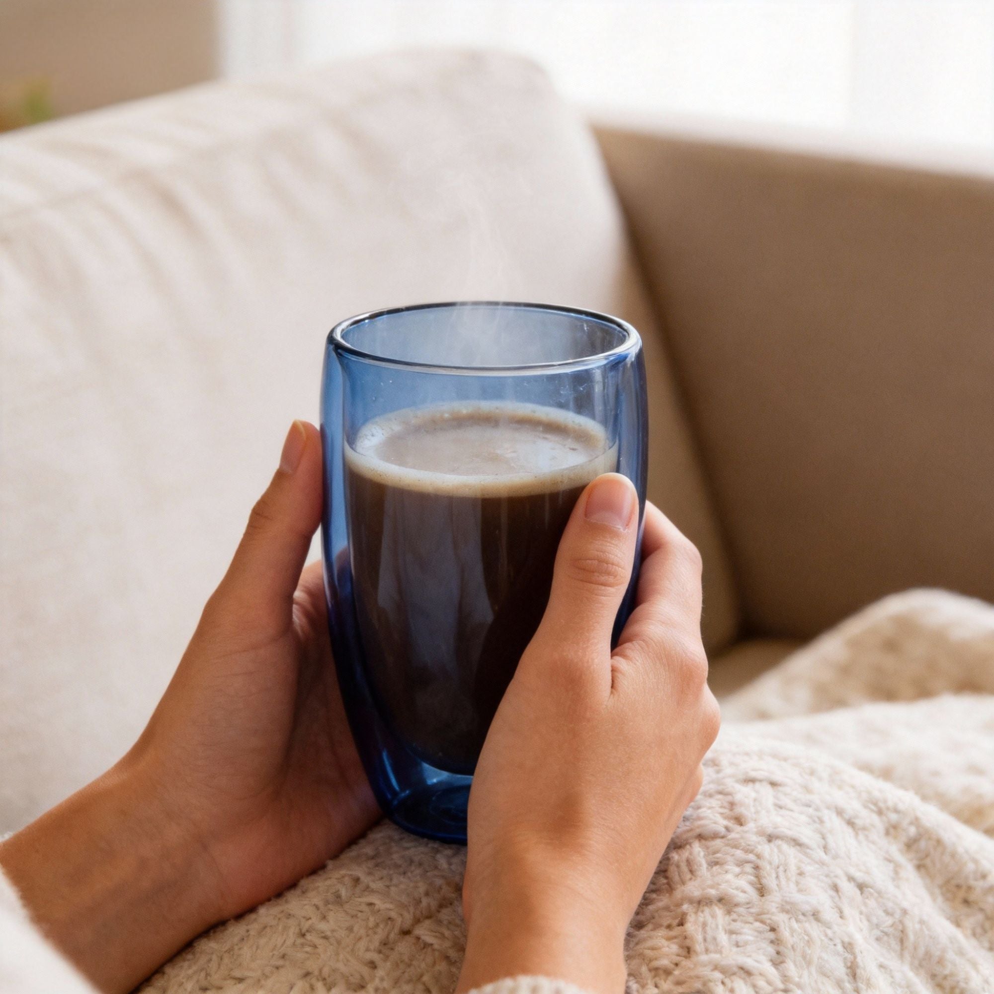 Double Walled Coffee Mugs Set of 2 - 15oz