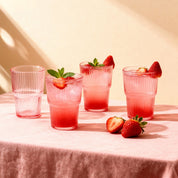 Stackable Highball Drinking Glasses Set of 4 - 14oz