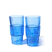 Stackable Highball Drinking Glasses Set of 4 - 14oz