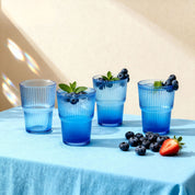 Stackable Highball Drinking Glasses Set of 4 - 14oz