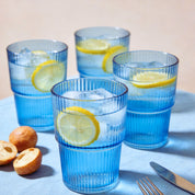 Stackable Highball Drinking Glasses Set of 4 - 14oz