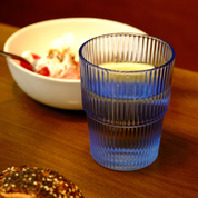 Stackable Ribbed Drinking Glasses