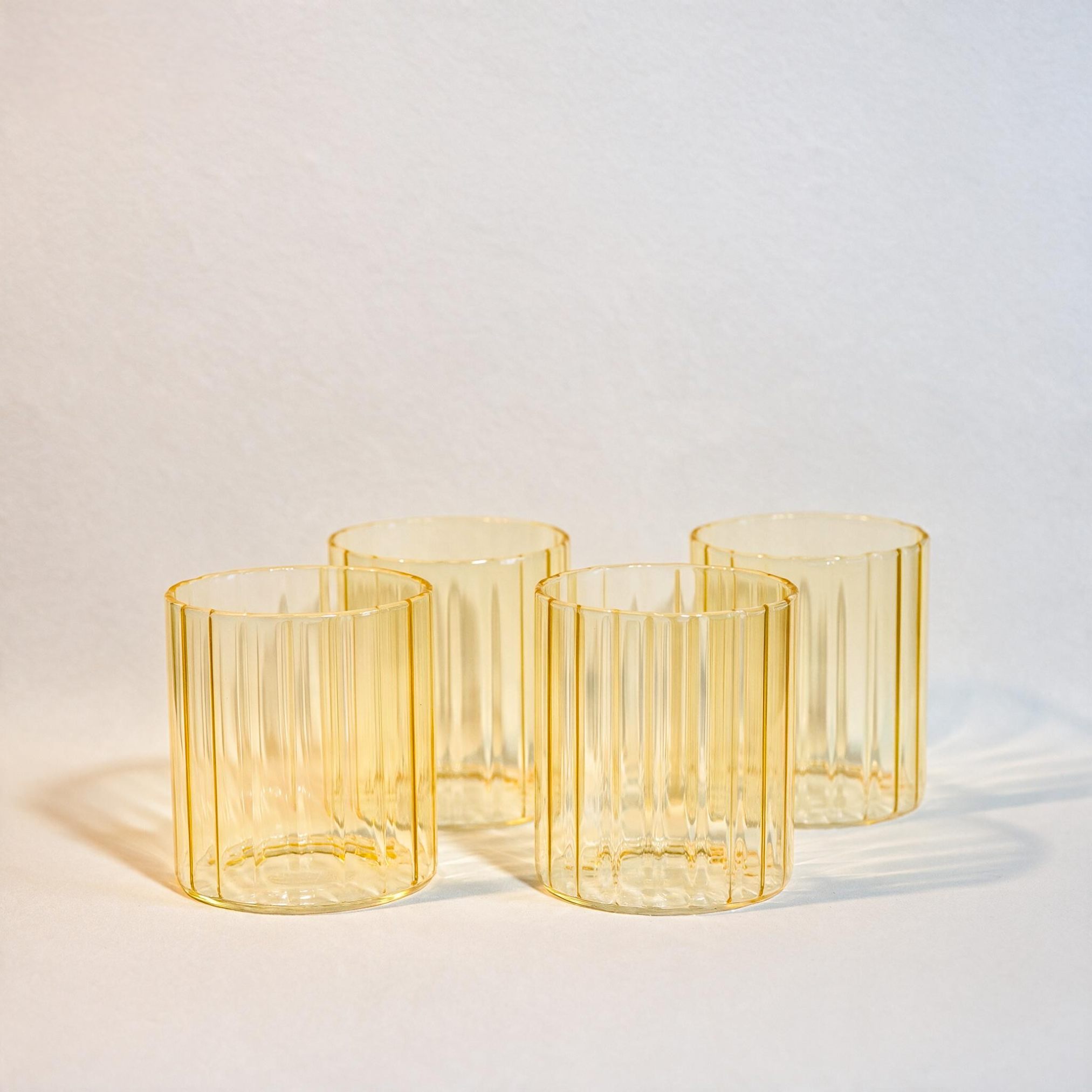 Golden Hour Fluted Glasses