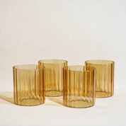 Golden Hour Fluted Glasses