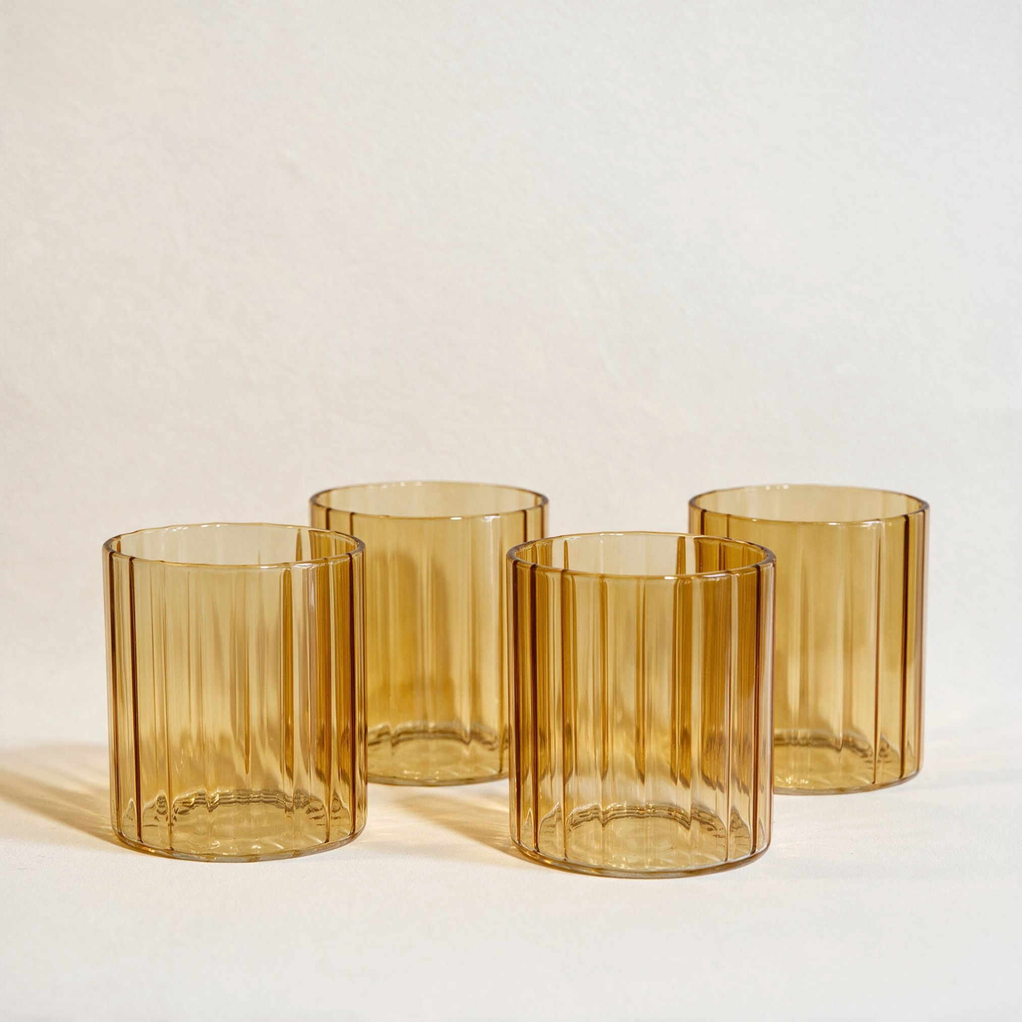 Golden Hour Fluted Glasses